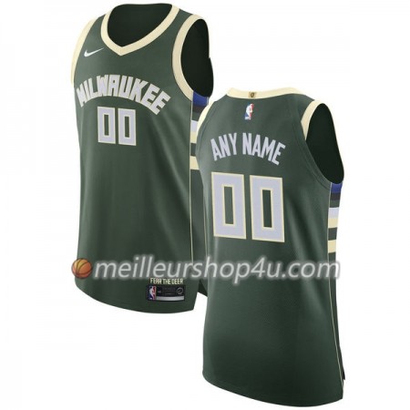 Maillot Basket Homme Milwaukee Bucks Personnalisé Nike 2017-18 Vert Swingman